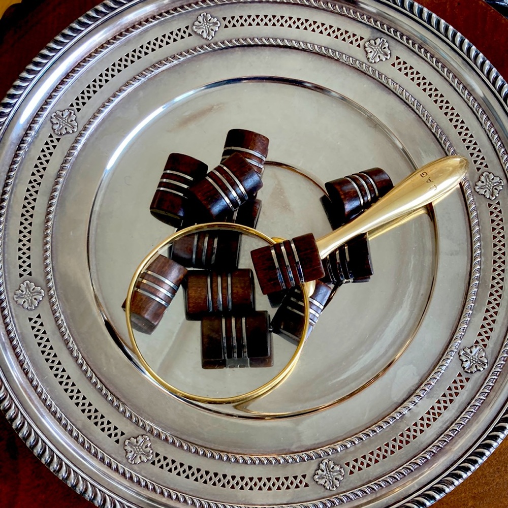 Art Deco Wooden Coat Buttons